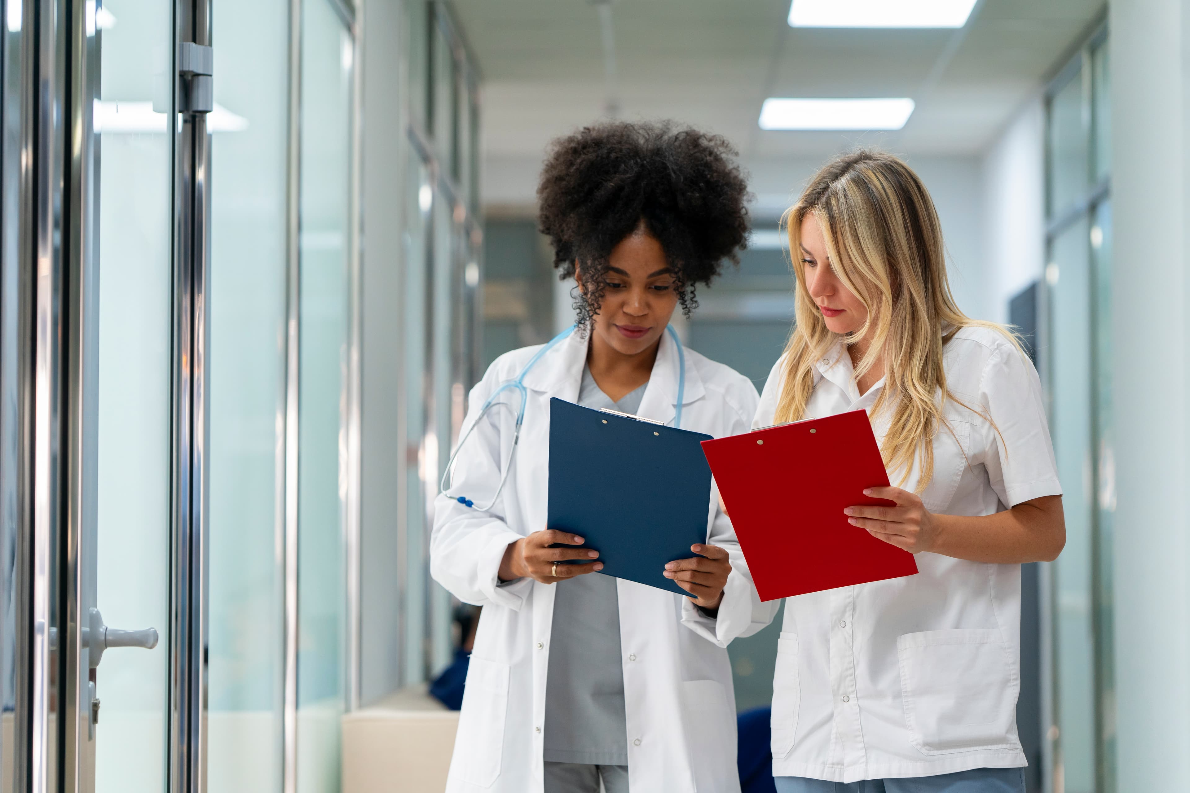 Female doctors in clinic