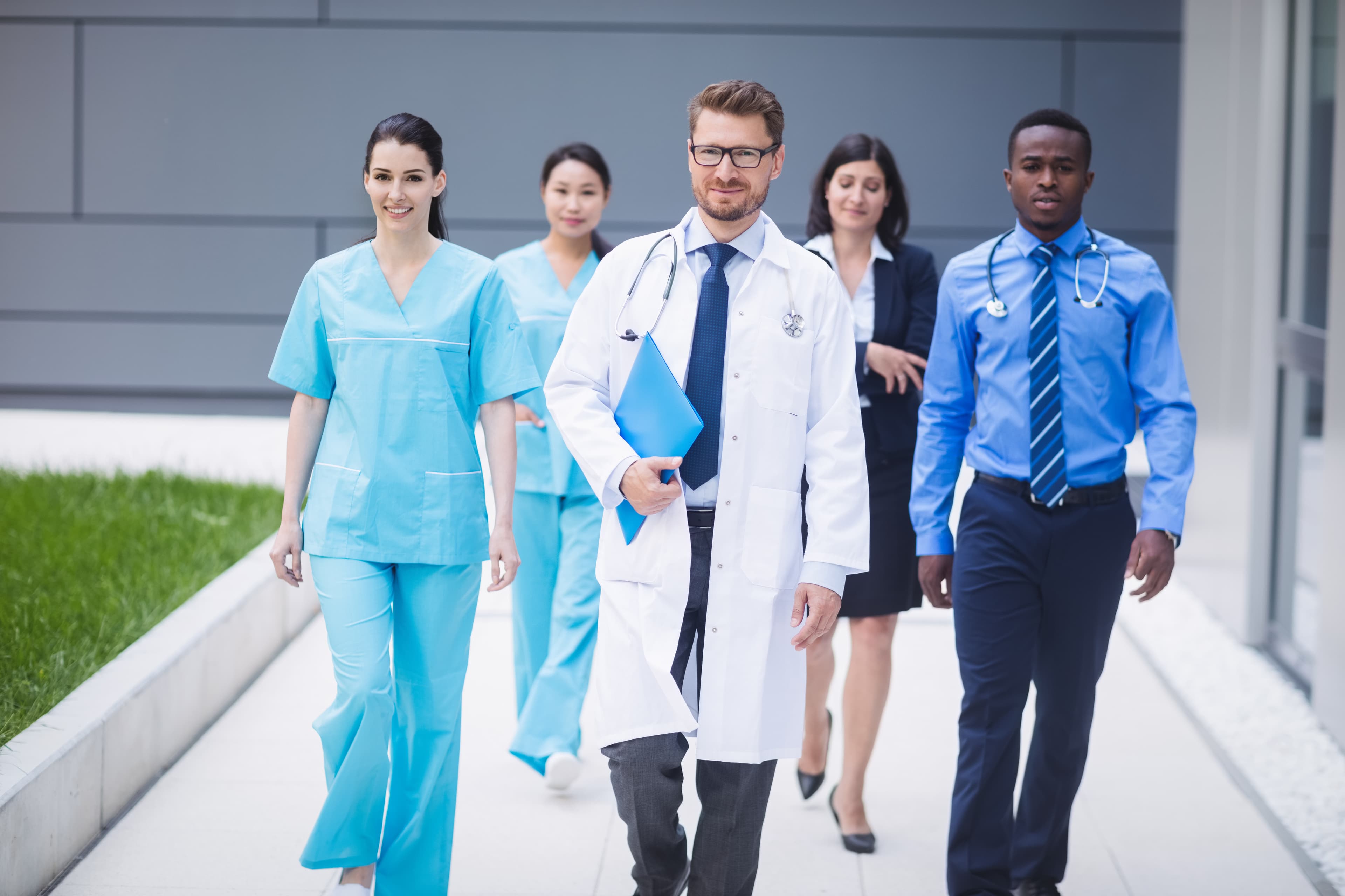 Healthcare team working together